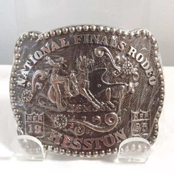 1985 Hesston National Finals Rodeo New Old Stock Belt Buckle - Picture 1 of 10